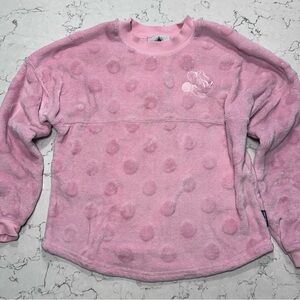 Minnie Mouse Piglet Pink Polka Dot Spirit Jersey Girls Size Large 11/12